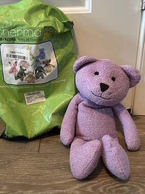 Thermal-Aid Zoo Tumble The Lavender Bear Heatable Cold/Hot Therapy Stuffed Anima